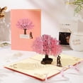 thumbnail image 2 of Handmade Cherry Blossom Card Pop Up 3D Flower Romantic Love Letter Greeting Anniversary Wedding Valentine Birthday Gift Card Blank Stationery Paper for Her Him Husband Wife, 2 of 3