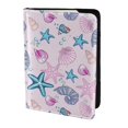 thumbnail image 2 of Pofeuu Sea Shells 3 Print Travel Document Organizer Passport Holder Men Women for Family (6.5 in x 4.5 in),Wallet Holder Credit Card Clutch Bag Case, 2 of 5