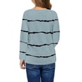 thumbnail image 2 of Spring Fall Kids Long Sleeved Striped Print O-Neck Children T-Shirt Tops, 2 of 2