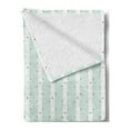 thumbnail image 2 of Teal and White Soft Flannel Fleece Blanket, Vintage Shabby Form Composition with Little Dots and Ornaments, Cozy Plush for Indoor and Outdoor Use, 50" x 70", Baby Blue Orange White, by Ambesonne, 2 of 5