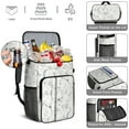 thumbnail image 5 of Sketch Style Cooler Backpack - 20L Leak-Proof Picnic & Beach Backpack with Funny Character Prints, Multiple Pockets for Organized Storage, 5 of 6