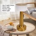 thumbnail image 4 of Luz De Mesita De Noche, Carga USB, Lámpara De Mesa Portátil De 3 Colores Claros, Metal Y Acrílico Para Barras, 4 of 7
