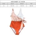 thumbnail image 2 of Traje de baño de una pieza para mujer Traje de baño cruzado con bloque de color y lazo lateral, 2 of 5