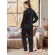 thumbnail image 3 of Conjunto de Pijamas Mujer Seda Suave Pijama Satin Mujer con Botones Manga Larga y Pantalones Ropa de Dormir Día de la Madre Regalo, 3 of 3