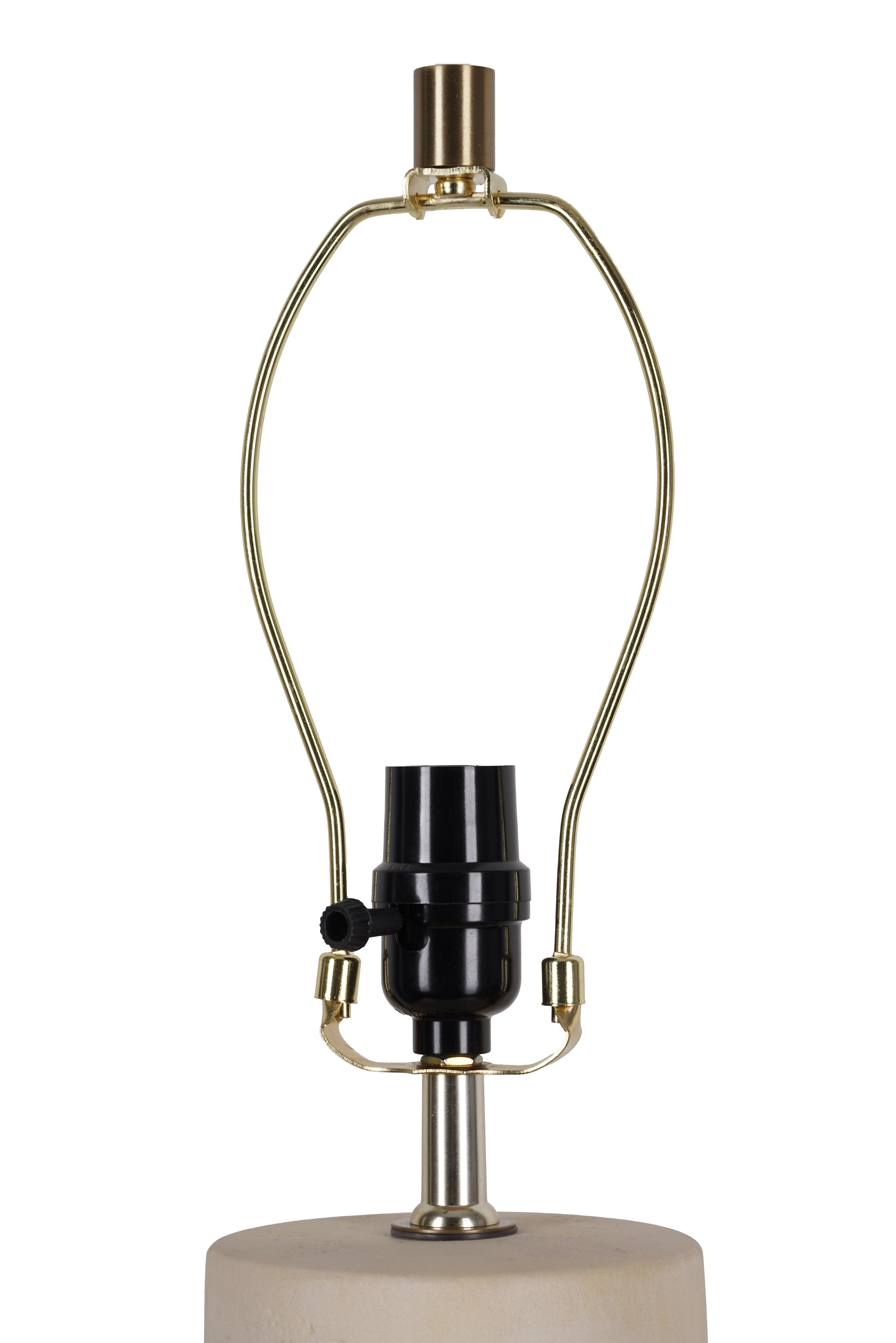 Better Homes & Gardens 23"H Natural Stone Look Ceramic Table Lamp with Tapered White Linen Shade