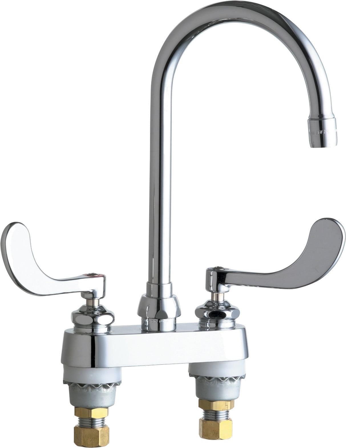 Chicago Faucets 895317Gn2ae3ab Commercial Grade Centerset Kitchen