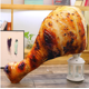 thumbnail image 2 of Simulación de pollo real de almohada Piernas de pollo a la parrilla de pescado Cojín de juguete Muñeca Muñeca, 2 of 8