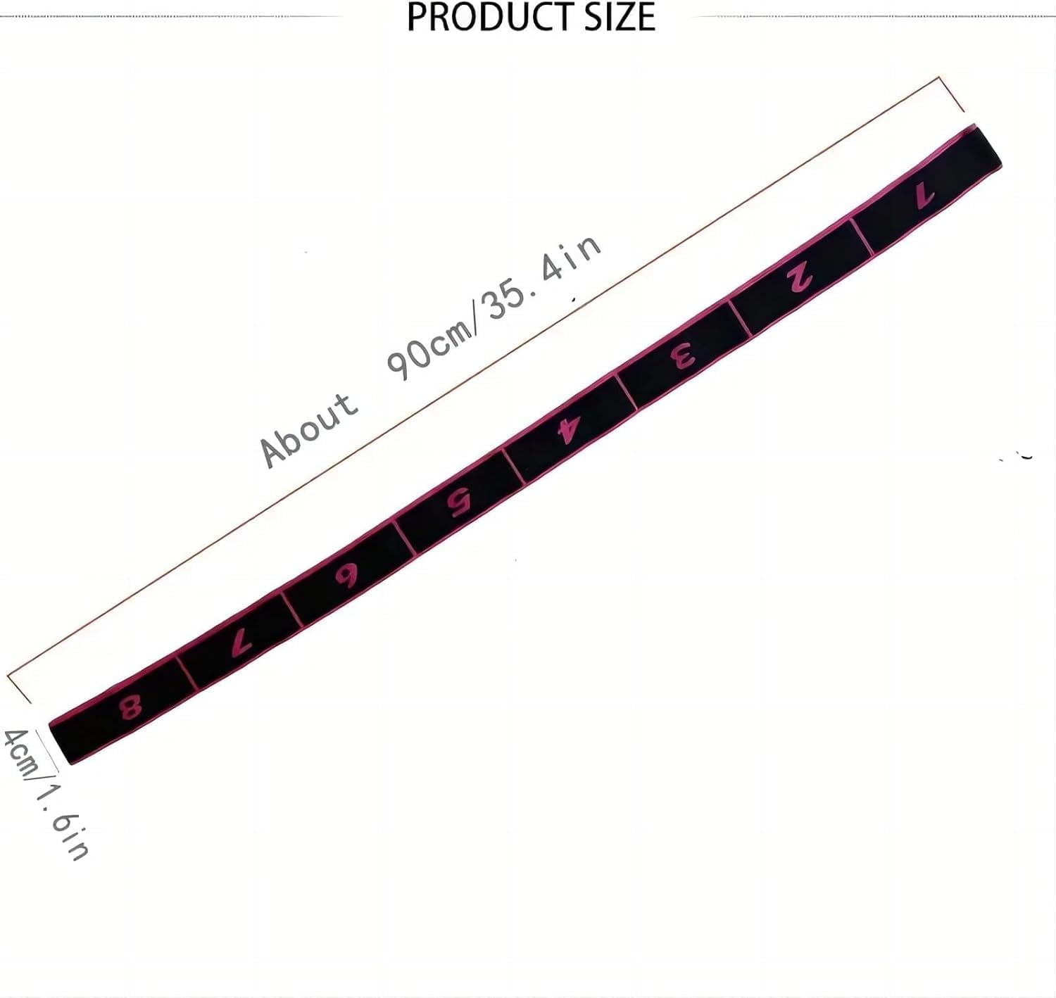 JJEAN-Fitness Resistance Band for Stretching and Yoga,8-Section Elastic Training Bands,