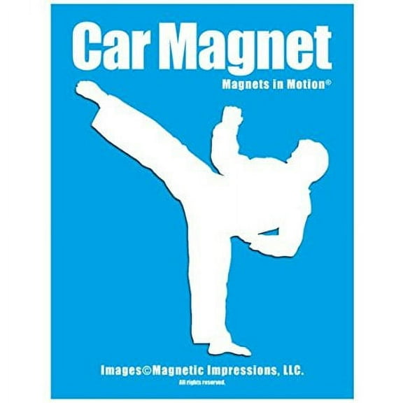 Martial Arts Magnet - Male Kicker White