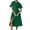 Green, variant on THDHVS Summer Dresses for Women 2025,Plus Size Dresses,Women Solid Button Front Pleated Shirt Maxi Dress Summer Short Sleeve Collar Casual Long Exquise Shirt Dress Green XL