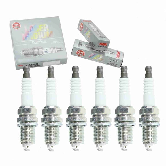 6 pc NGK Laser Iridium Spark Plugs compatible with Mitsubishi Eclipse 3.0L V6 2001-2003
