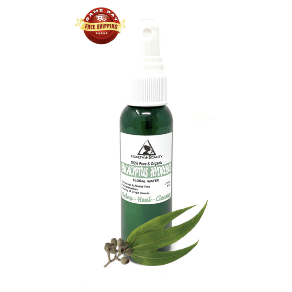 Eucalyptus Hydrosol Organic Floral Water 100% Pure and Natural 2 oz