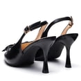 thumbnail image 2 of Women's Pointed Toe Slingback Heels Bowknot Kitten Heel Pumps Classic Slip-on Dress Shoes for Office Party Wedding, 2 of 6