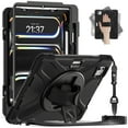 thumbnail image 2 of XYX Case for 11 inch iPad Pro 11 M4 2024 (A2837/A2836) with 360 Degree Rotating, Hand Strap, Shoulder Strap, Black, 2 of 7