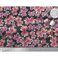 thumbnail image 2 of Soimoi Black Rayon Fabric Insect Watercolor Print Sewing Fabric BTY 56 Inch Wide, 2 of 3
