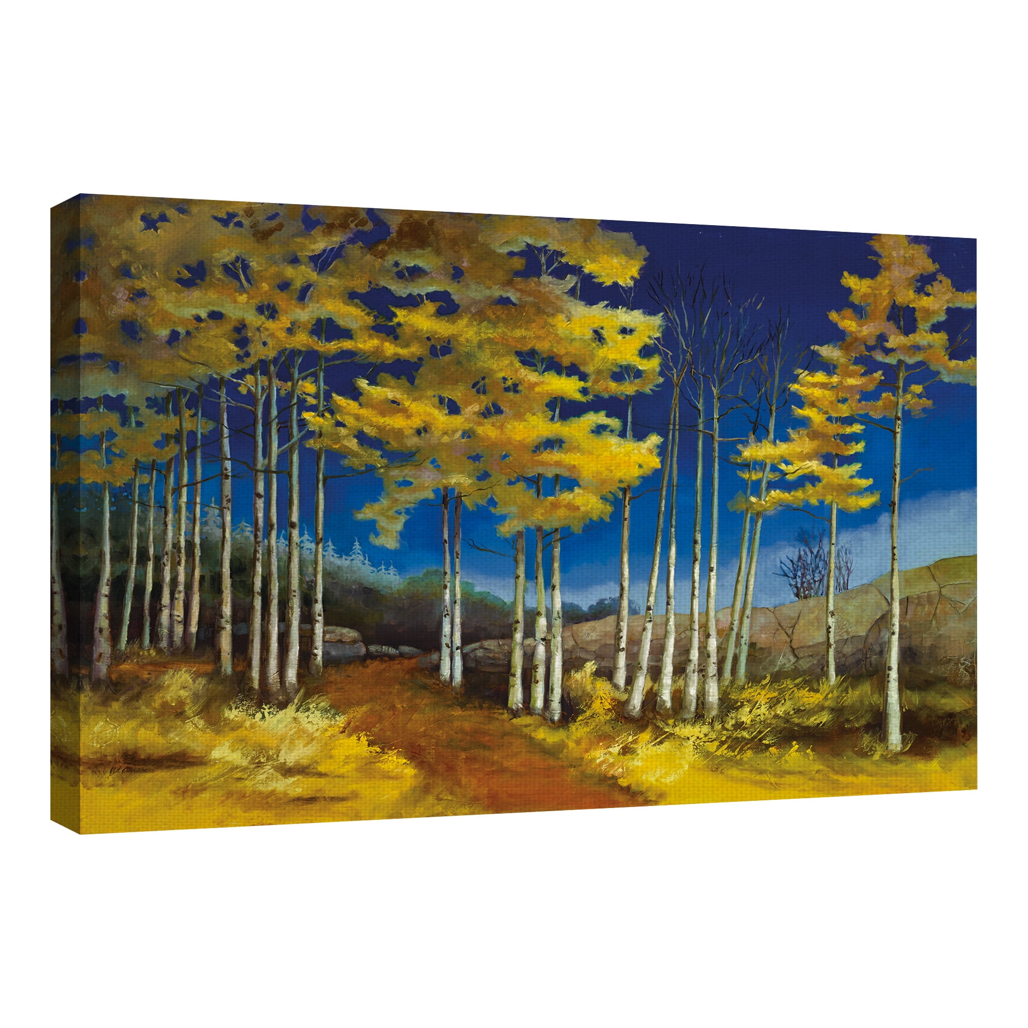 Masterpiece Art Gallery Yellow Aspen Forest By Sue Darius Canvas Art Print 24" x 36"