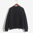 thumbnail image 2 of Women's Oversized Turtleneck Sweatshirt Long Sleeve Pullover Casual Tops (Black S), 2 of 6