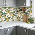 thumbnail image 6 of Chinoiserie Peel and Stick Wallpaper Lemon Tree Hummingbirds Floral Elements Vintage Style Wall Mural 23.6in x 9.8ft Self Adhesive Removable Wall Paper Renter Friendly Wallpaper for Bedroom, 6 of 8