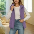 thumbnail image 2 of Gaexia Vest Tops for Women,Winter Thermal Reversible Vest Double Outdoor Wear Warm Lined Insulated Jacket Top With Pockets Soft Cozy Midweight Layer for Cold Weather, 2 of 4