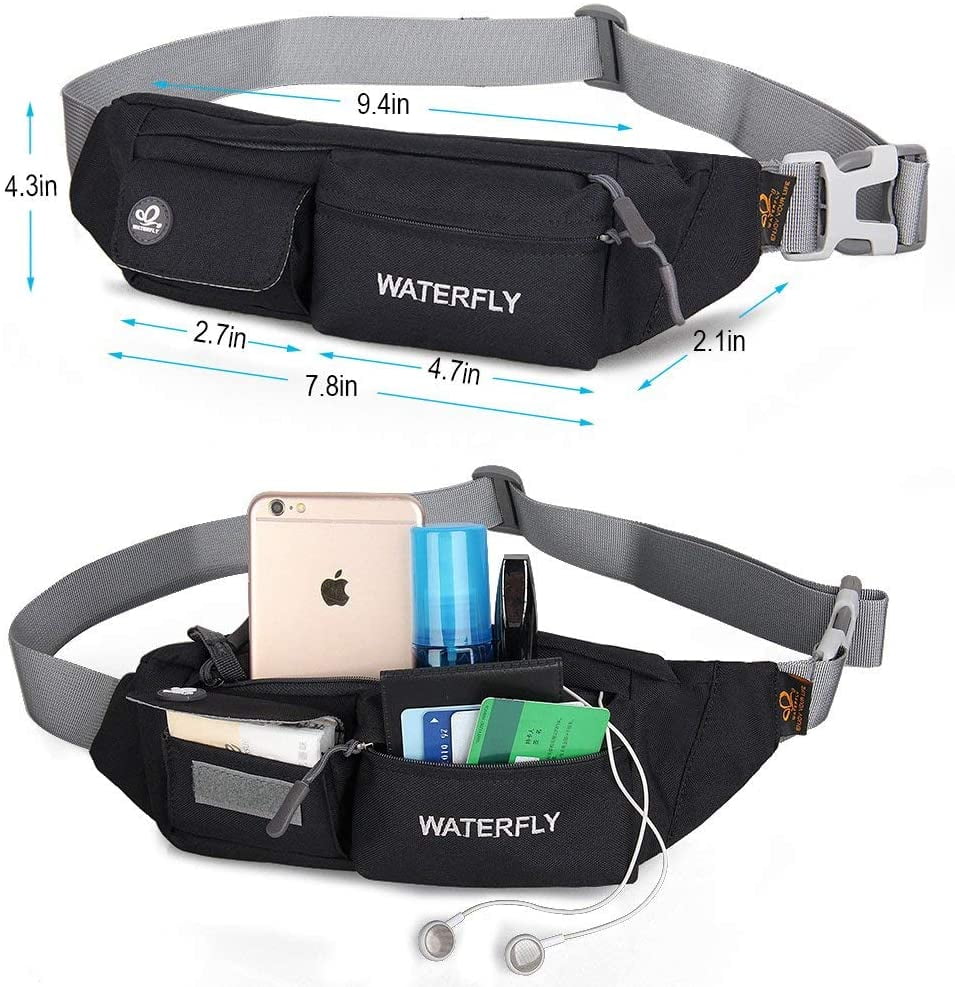 Waterfly - Slim Soft Fanny Pack Polyester Water Resistant Waist Bag ...