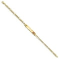 thumbnail image 2 of Bracelet Médical en Or Jaune 14K Rouge Poli avec Lien Semi-Solide, 2 of 3