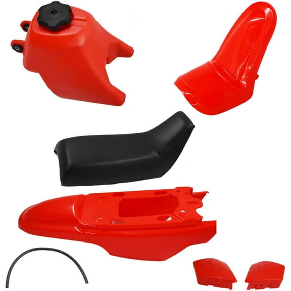EPOTOOR Plastic Fender Body Seat Gas Tank Kit for Yamaha PW50 PY50 Red