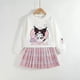 thumbnail image 4 of Camiseta Kawaii Sanrio Kuromi para niña, Tops Jk, conjunto de Falda plisada, uniforme, camiseta para niños, sudaderas con capucha sueltas informales, ropa de otoño, 4 of 4