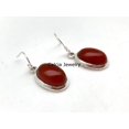 thumbnail image 3 of Real 925 Sterling Silver Dangle Teardrop Earrings For Women, Oval Red Onyx Natural Gemstone Unique Handcrafted Earrings For Her, 3 of 5