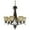 Golden/Round/Gold Bronze/Glass, variant on Cal Lighting 29" Six Light Chandelier in Gold Bronze-Color:Golden,Finish:Gold Bronze,Material:Glass,Shape:Round,Style:Lifestyle,Wattage:60WX3