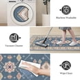 thumbnail image 4 of TECHVIDA Kitchen Rugs 4 Piece Set,Non Slip Machine Washable Kitchen Mats,Boho Vintage Abstract Kitchen Carpet for Farmhouse Living Room Hallway, 4 of 8
