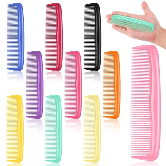 100 Pack Combs Bulk for Women Kids Homeless, Individually Wrapped Plastic Pocket Hair Combs Set Small Bulk Travel Combs for Styling, Homeless, Hotel, Shelter, Nursing Home, Charity, 10 Colors