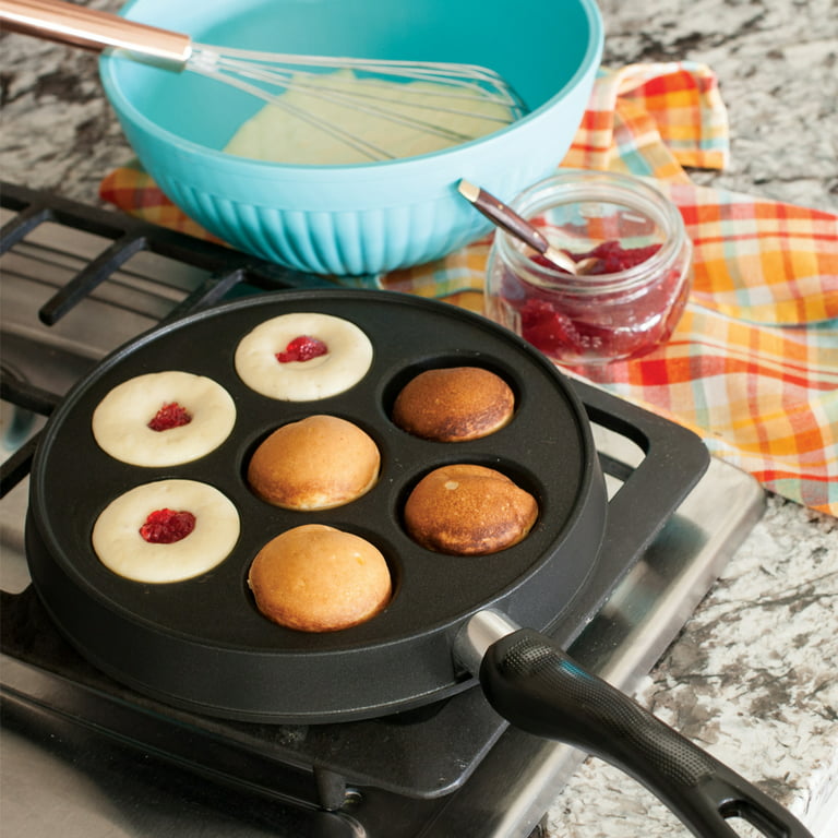 FineMade Mini Stuffed Pancakes Maker, Electric Ebleskiver Poffertjes Maker  Pan, Danish Pancakes Maker, Cake Pop Maker, Bake 7x 2'' Ebelskivers without