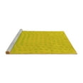 thumbnail image 2 of Ahgly Company Machine Washable Indoor Round Abstract Yellow Contemporary Area Rugs, 7' Round, 2 of 4