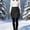 Black, variant on Womens Thermal Quilted Winter Skirts Lightweight Elastic Waist Side Zipper Straight Pencil Short Skirt for Cold Weather Casual Daily Outings