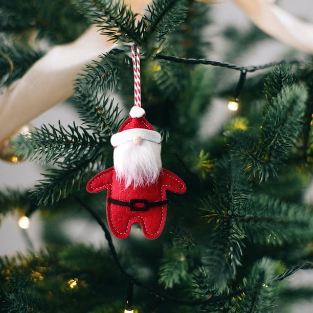 Adornos navideños, regalos navideños, adornos navideños, adornos festivos para árboles con copos de nieve y motivos navideños, manualidades navideñas hechas a mano, adornos colgantes, adornos de tela
