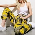 thumbnail image 2 of Ecqkame Women's Camo Pants Cargo Trousers Clearance Fashion Women Casual Pocket Bound Feet Zipper Printing Trousers Yellow M, 2 of 6