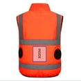 thumbnail image 5 of BiZtdJrK Cooling Work Vest for Men with 2 Fans High Visibility Safety Cargo Jacket Reflective Stand Collar Outdoor Vests Big and Tall Sleeveless Multi Pocket Jackets Red XXXL, 5 of 9