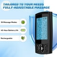 thumbnail image 3 of TENS Unit Muscle Stimulator - Rechargeable & Portable Dual Channel EMS Back Massager with 36 Modes & 10 Replacement Pads, 3 of 11