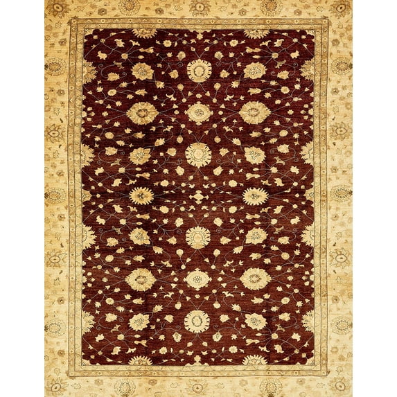Ahgly Company Indoor Rectangle Abstract Orange Oriental Area Rugs, 2' x 4'