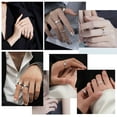 thumbnail image 3 of Lancharmed Women's Rings Silver Plated Rings 4Mm Wide Adjustable Thumb Rings for Women Size 6-10 30Th Birthday Gifts for Women, 3 of 7