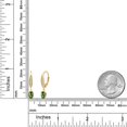 thumbnail image 6 of Gem Stone King 10K Yellow Gold Green Tourmaline and Lab Grown Diamond Dangle Earrings for Women | 1.10 Cttw | Gemstone October Birthstone | Oval 6X4MM, 6 of 6