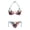 Butterfly Design, variant on Ladies Lemon Print Blue Two Piece Bikini Swimsuit Set Halter String Tie Bathing Suit Premium Stitching Removable Padded Swimwear