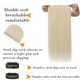 thumbnail image 3 of MY-LADY 5Clips Wavy Curly Synthetic Clips in Hair Extensions 3/4 Full Head Clips on Hairpieces for Women 26inch bleach blonde, 3 of 8