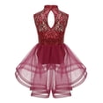 thumbnail image 2 of CHICTRY Girls Lyrical Ballet Dance Dress Floral Lace Mesh Latin Dance Skirted Leotard, 2 of 7