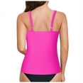 thumbnail image 6 of GEWSEY Women Tankini Top Only - High Neck Bathing Suit Tummy Control Swim Top 2025 Hot Pink, M, 6 of 9