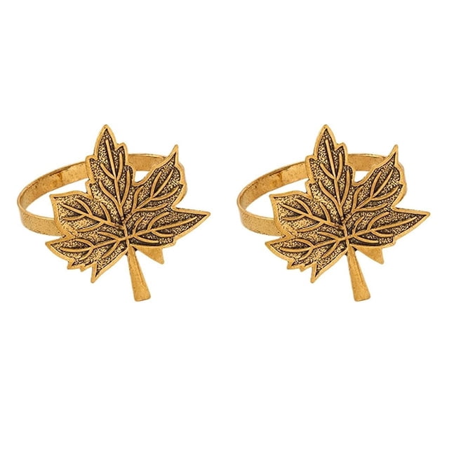 Harpily Dinnerware Autumn Napkin Rings Thanksgiving Napkin Holders Vintage Leaves Napkin Holder For Thanksgiving Day Fall Theme Autumn Table Decoration