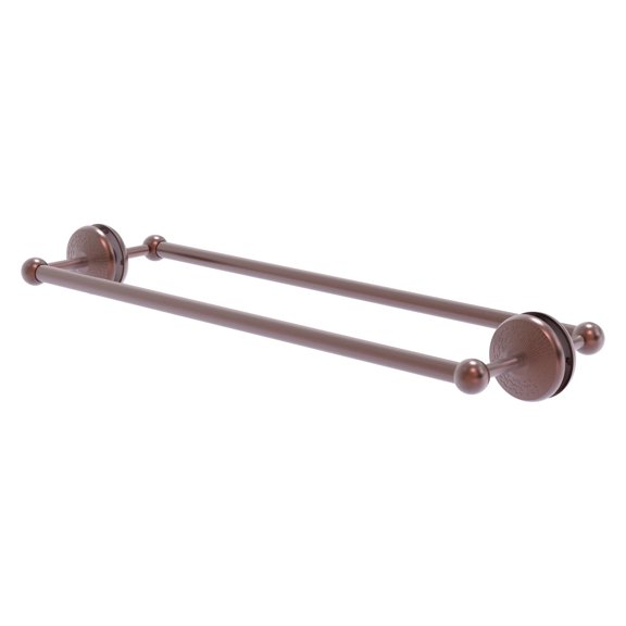 Monte Carlo Collection Back to Back Shower Door Towel Bar - Antique Copper / 24 Inch