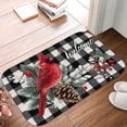 thumbnail image 5 of 1pc Welcome Cardinal Absorbent Non-Slip Bathroom Thickened Flannel Rug Decor,Soft,Quick Drying,Suitable For Indoor/outdoor Use,Bathrooms,Bedrooms,Kitchens,Terrace,Laundry Rooms,16"x24", 5 of 9