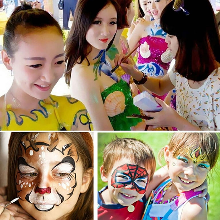 Face body Painting kit christmas Halloween make up kids face paint uv  makeup make up festival face painting brush kit - AliExpress