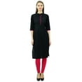 thumbnail image 2 of Phagun Kurti Uni en Coton Tunique de Designer Col Mandarin Kurta Ethnique Décontractée Blouse, 2 of 7